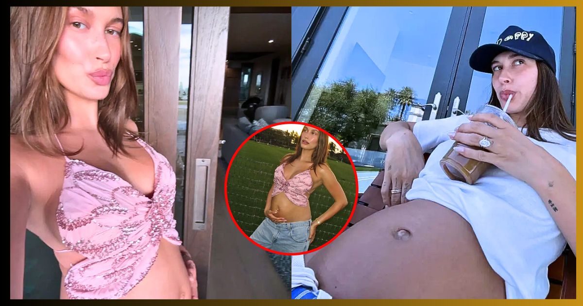 Pregnant Hailey Bieber Shows Off Bare Hot Baby Bump in New Photos